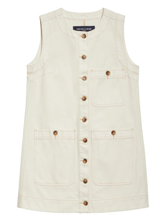 Veronica Beard Dresses & Skirts - NEW, VERONICA BEARD Oakley Sleeveless Shift Dress in Ecru Sz 10 #MD1863